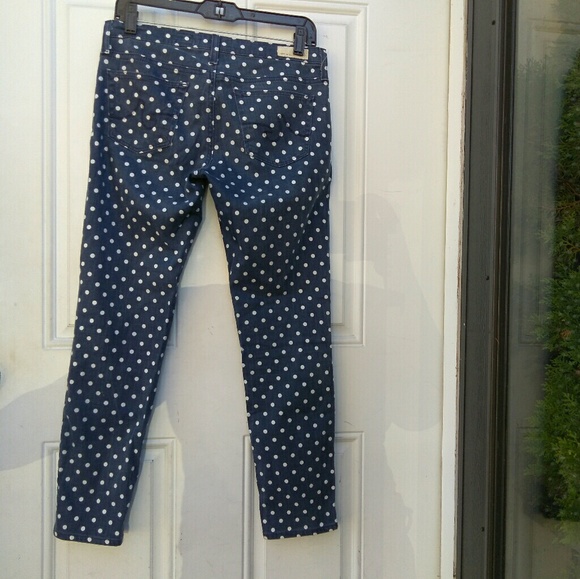 AG Stevie Ankle Slim Straight Polka Dot Jeans - Picture 3 of 7